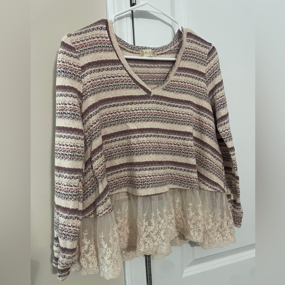 Pink cropped sweater